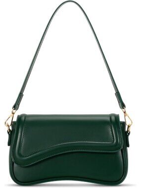 〽️Women's Green PU leather Hobo Trendy Cute Mini Clutch Purses Shoulder Bag